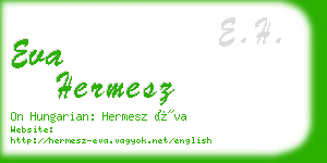eva hermesz business card